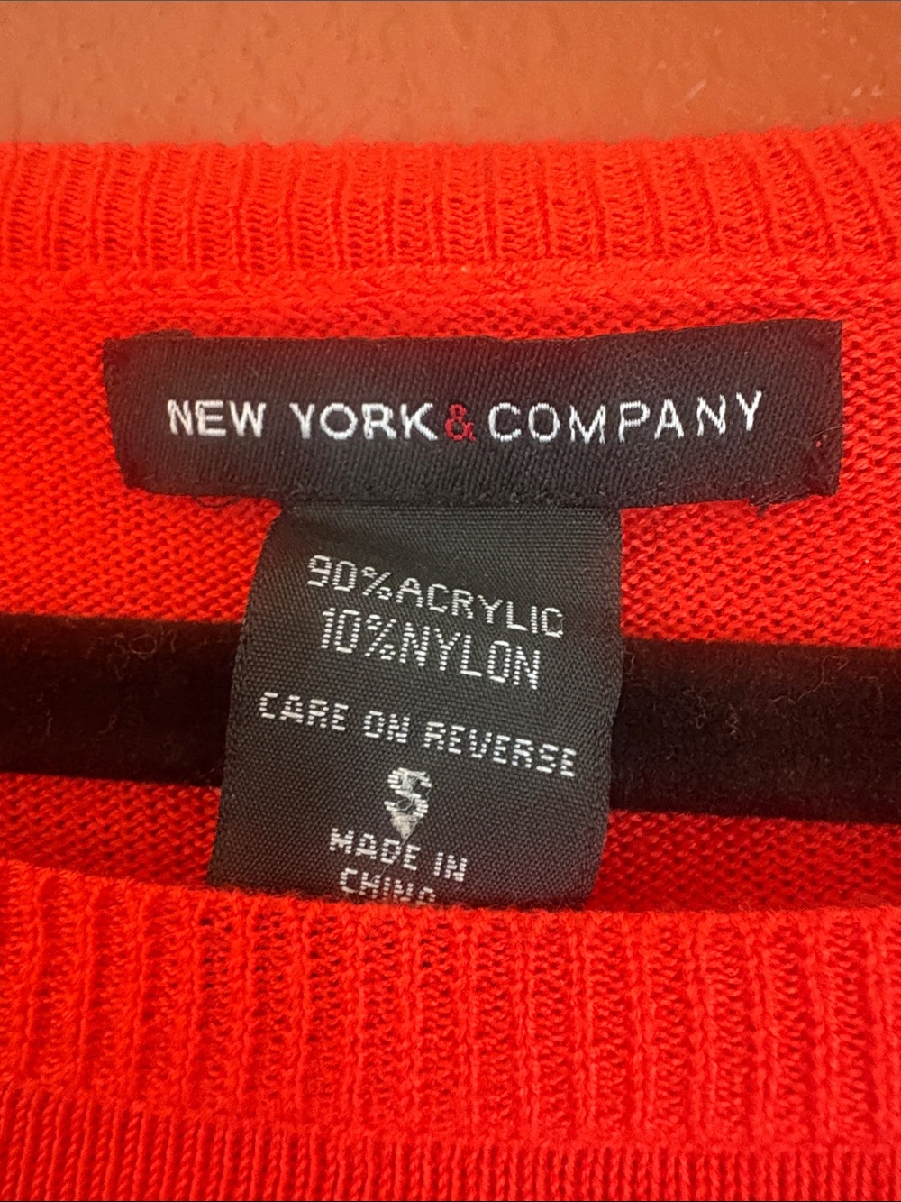 New York & Company Vibrant Orange Scoop Neck Sweater - Picture 2 of 3